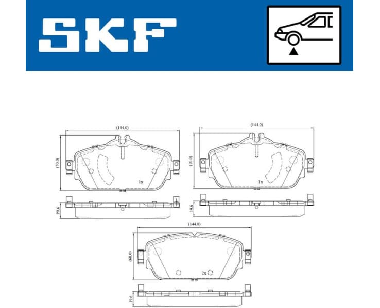Brake Pad Set, disc brake VKBP80196