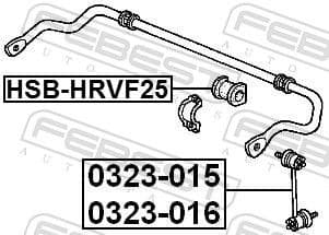 Mounting, stabiliser bar HSB-HRVF25 - image 2