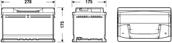 Starter Battery EXCELL ** EB712 - image 2