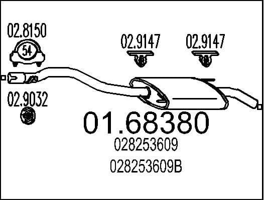 Rear Muffler 01.68380