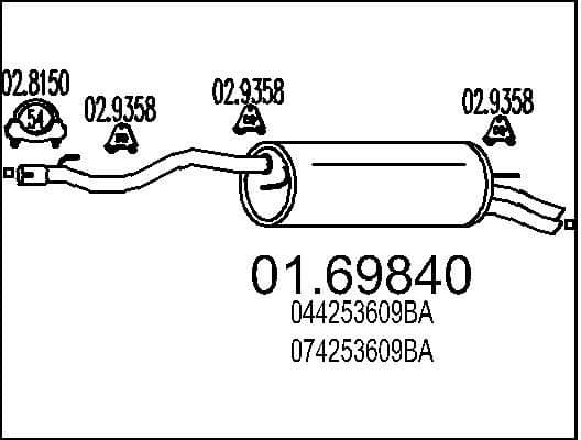 Rear Muffler 01.69840