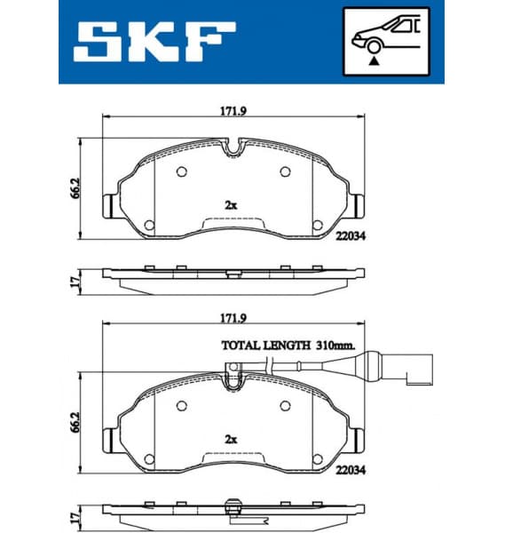 Brake pads front VKBP 80377 E
