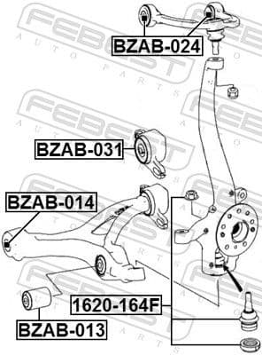 Mounting, control/trailing arm BZAB-031