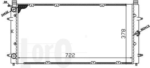 Radiator, engine cooling LORO 053-017-0068 - image 2