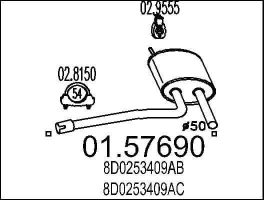 Centre Muffler 01.57690