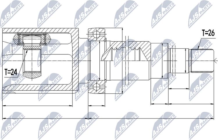 Joint Kit, drive shaft NPW-VV-066