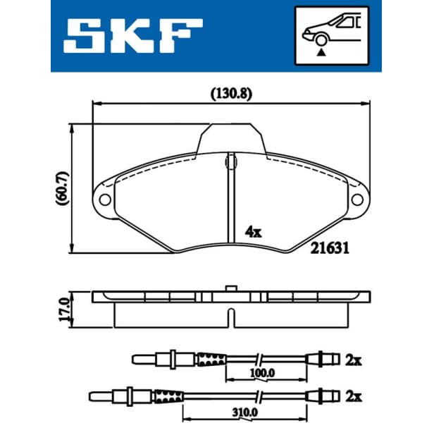 Brake Pad Set, disc brake VKBP80601E