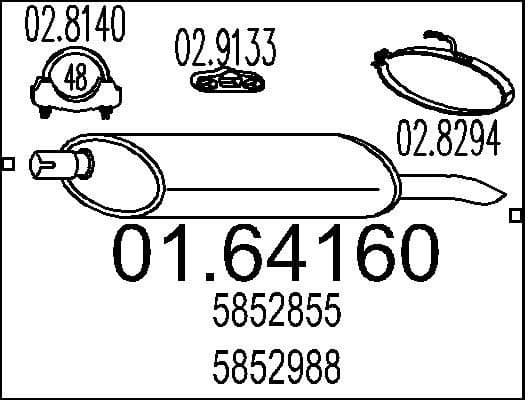 Rear Muffler 01.64160