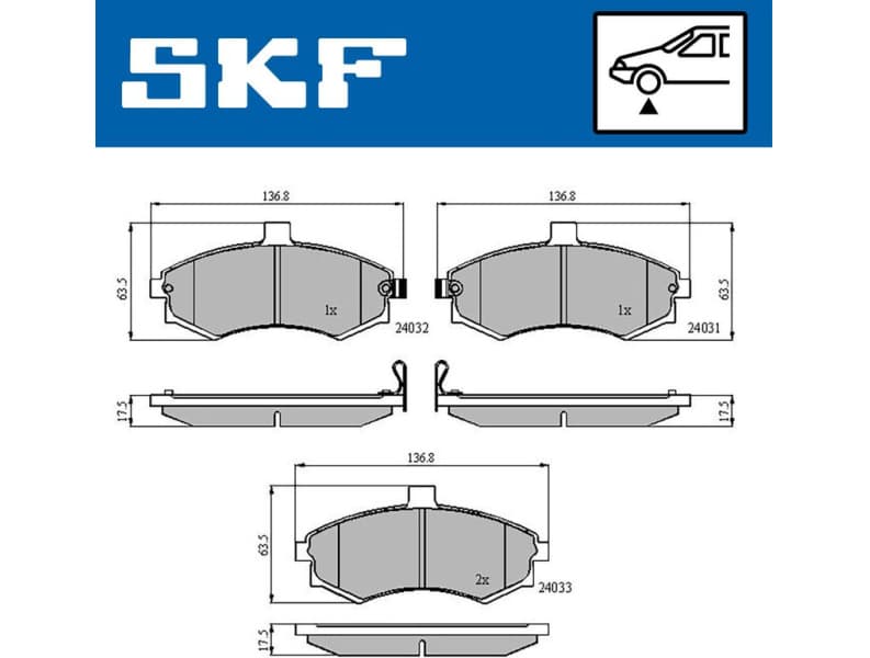 Brake Pad Set, disc brake VKBP80591A