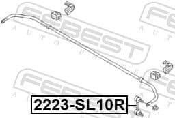 Link/Coupling Rod, stabiliser bar 2223-SL10R - image 2