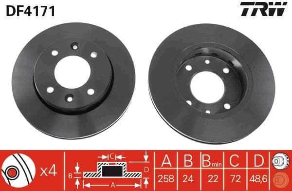 Brake Disc DF4171 - image 3
