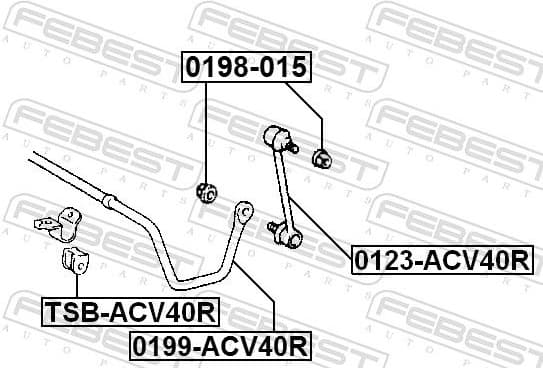 Link/Coupling Rod, stabiliser bar 0123-ACV40R - image 2