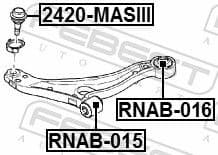 Mounting, control/trailing arm RNAB-016 - image 2