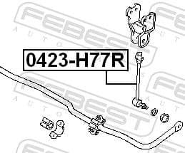 Link/Coupling Rod, stabiliser bar 0423-H77R - image 2