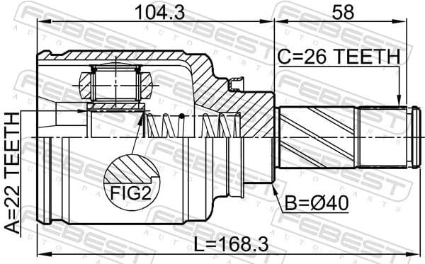 Joint Kit, drive shaft 2411-KANGIILH - image 2