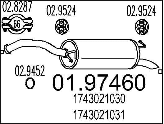 Rear Muffler 01.97460