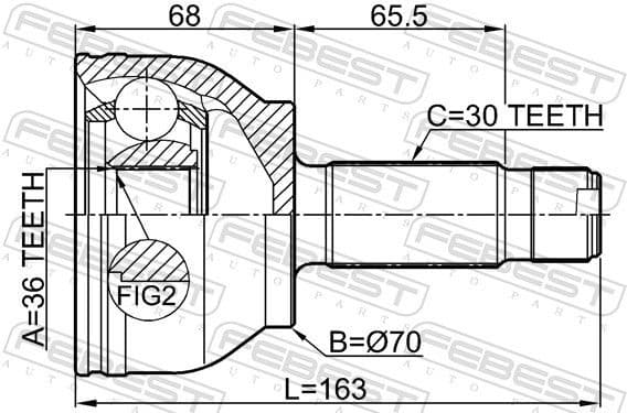 Joint Kit, drive shaft 1610-W639R - image 2