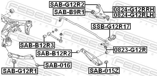 Mounting, stabiliser bar SSB-G12R14 - image 2