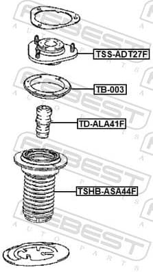 Protective Cap/Bellow, shock absorber TSHB-ASA44F - image 2