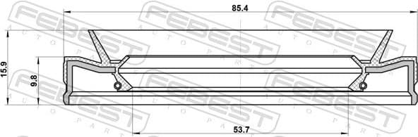 Shaft Seal, differential 95HES-55851016L - image 2