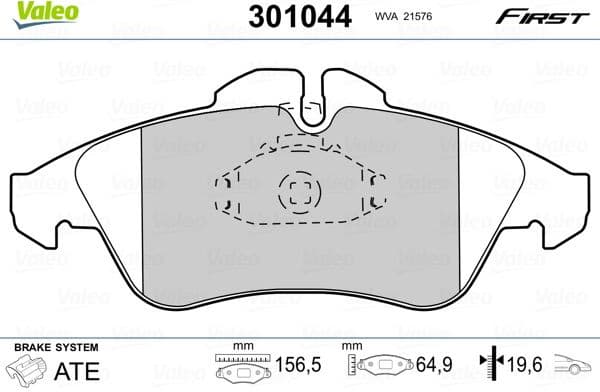 Brake Pad Set, disc brake ESSENTIAL 301044