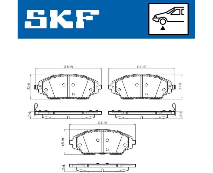 Brake Pad Set, disc brake VKBP80515A