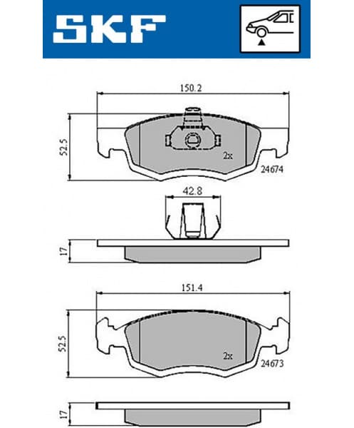 Brake Pad Set, disc brake VKBP80294