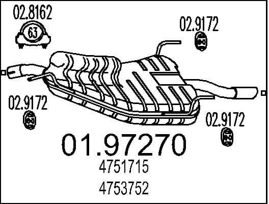 Rear Muffler 01.97270