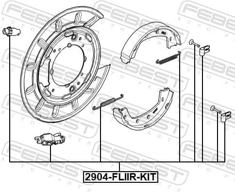 Accessory Kit, parking brake shoes 2904-FLIIR-KIT - image 2