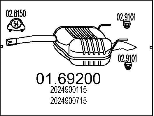 Rear Muffler 01.69200