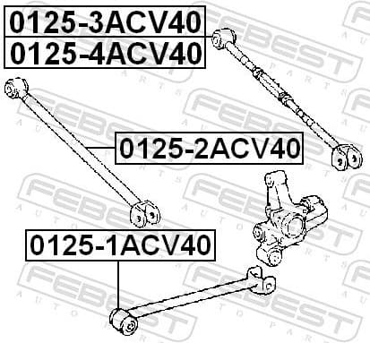 Control/Trailing Arm, wheel suspension 0125-2ACV40 - image 2
