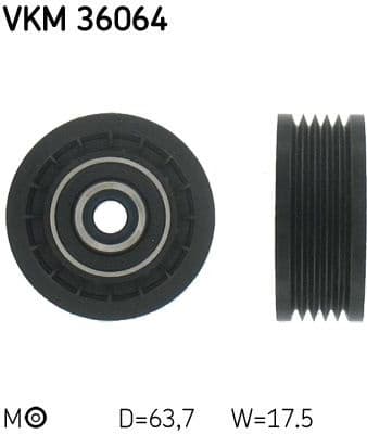 Belt Tensioner, V-ribbed belt VKM 36064 - image 2