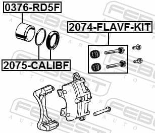 Guide Bolt, brake caliper 2074-FLAVF-KIT - image 2