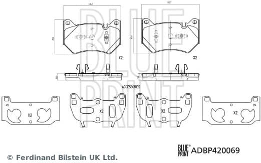 Brake Pad Set, disc brake ADBP420069 - image 2