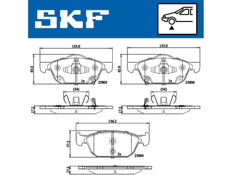 Brake Pad Set, disc brake VKBP80320A