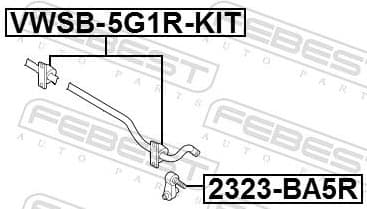 Repair Kit, stabiliser bush VWSB-5G1R-KIT - image 2