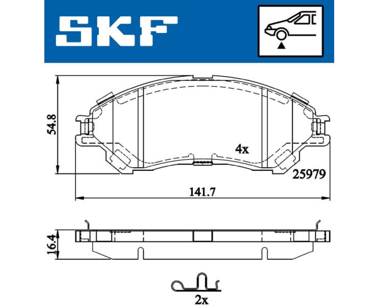 Brake Pad Set, disc brake VKBP80239A