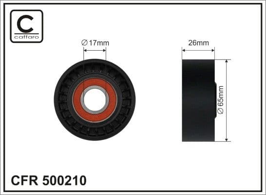 Tensioner Pulley, V-ribbed belt 500210