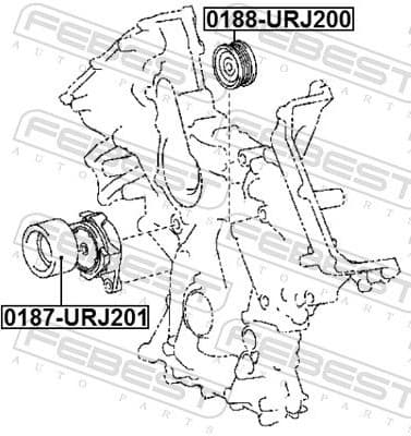 Tensioner Pulley, V-ribbed belt 0187-URJ201 - image 2