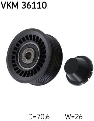 Deflection/Guide Pulley, V-ribbed belt VKM 36110 - image 2