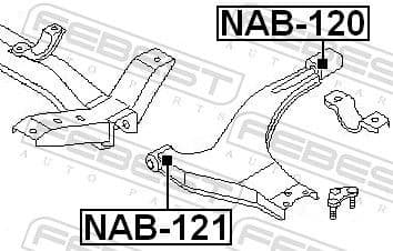Mounting, control/trailing arm NAB-120 - image 2