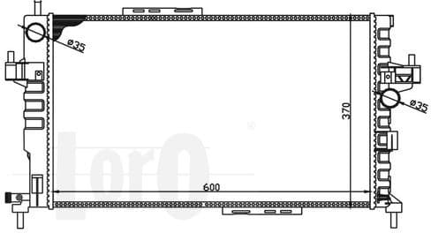 Radiator, engine cooling LORO 037-017-0044 - image 3