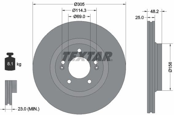 Brake Disc PRO 92333203