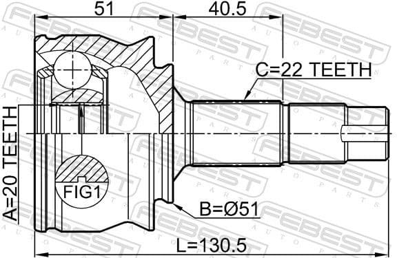 Joint Kit, drive shaft 1810-CORD - image 2