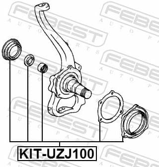 Repair Kit, steering knuckle KIT-UZJ100 - image 2