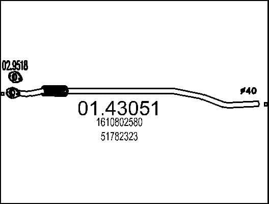 Exhaust Pipe 01.43051