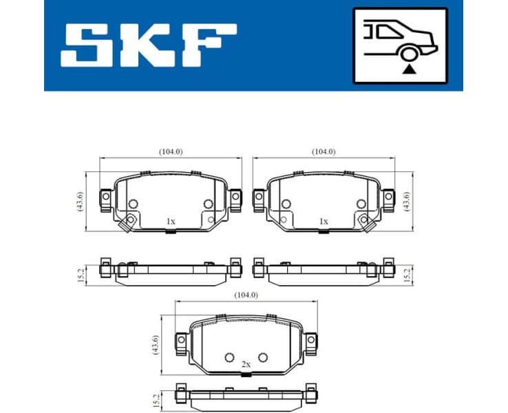 Brake Pad Set, disc brake VKBP90499A