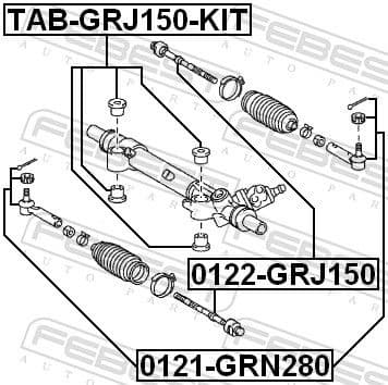 Mounting, steering gear TAB-GRJ150-KIT - image 2