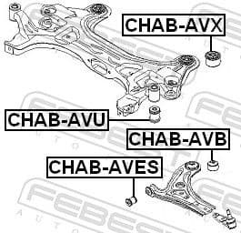Mounting, control/trailing arm CHAB-AVB - image 2