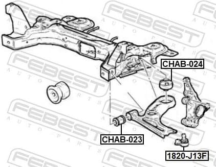 Mounting, control/trailing arm CHAB-023 - image 2